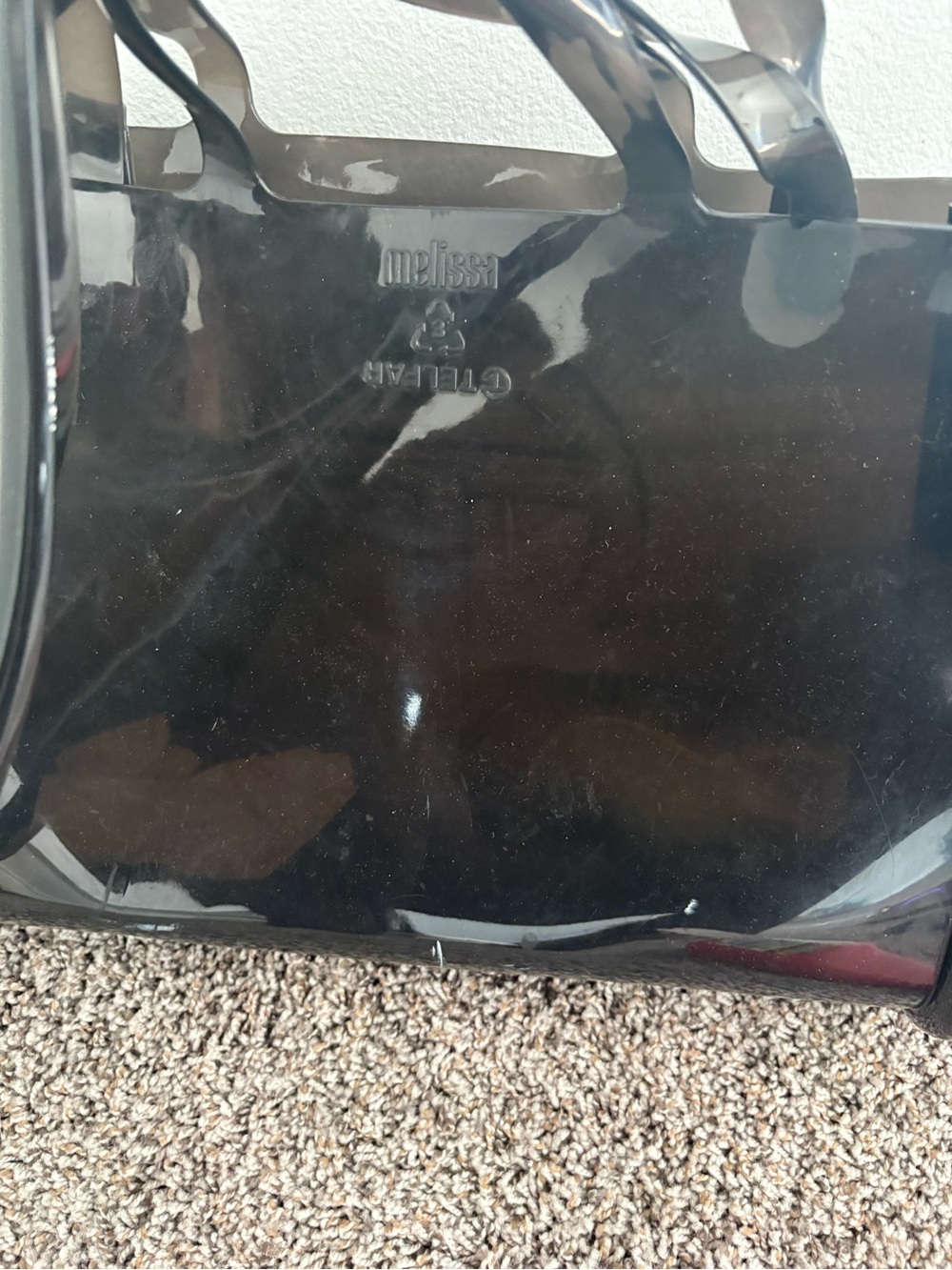 Telfar Black Glossy Jelly Tote